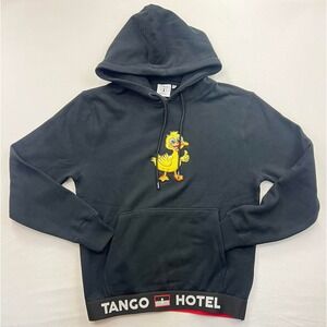 EUC Tango Hotel Mens Black Duck Graphic Hoodie Sweatshirt XS Streetwear Pullover